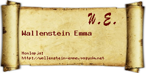 Wallenstein Emma névjegykártya