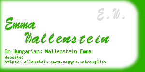 emma wallenstein business card